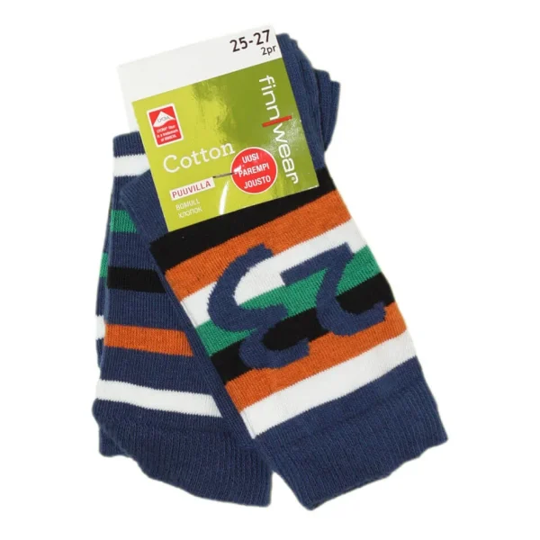 Ohuet puuvillasukat Finnwear Raitanumerot